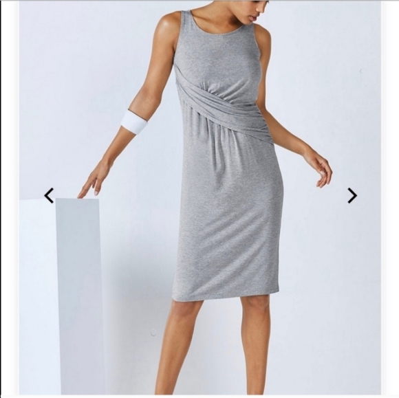 Fabletics Dresses & Skirts - Fabletics Retta Women's Causal Midi Delicate Draping Sleeveless Dress